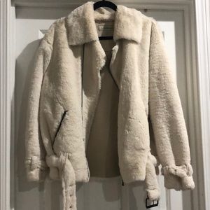 Calvin Klein Jeans Faux Shearling Biker